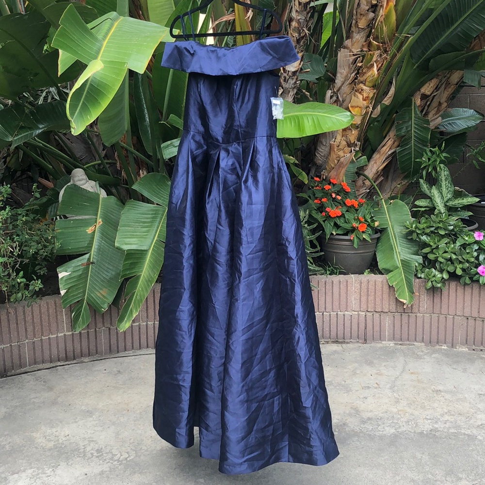 Eliza J Royal Blue Off The Shoulder Gown